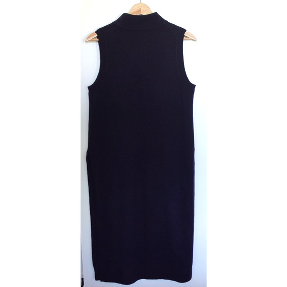 Joseph Dress Medium Navy Joy Wool Cashmere Layering Midi Duster Tunic Minimalist - Picture 8 of 12